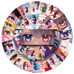 50 Stück Anime Augen Aufkleber, Kawaii Graffiti Sticker, Deko für Mädchen, Handy & Koffer