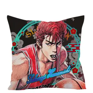 Anime Kissenhülle – SLAM DUNK Deko Kissenbezug, Hochwertiger Digitaldruck, Zierkissen für Sofa Bett und Gaming Zimmer, Otaku Deko & Geschenk für Anime Fans