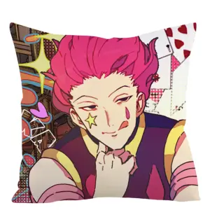 Anime Kissenhülle – Hunter × Hunter Deko Kissenbezug, Hochwertiger Digitaldruck, Zierkissen für Sofa Bett und Gaming Zimmer, Otaku Deko & Geschenk für Anime Fans