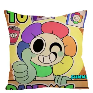 Anime Kissenhülle – Dandy's World Deko Kissenbezug, Hochwertiger Digitaldruck, Zierkissen für Sofa Bett und Gaming Zimmer, Otaku Deko & Geschenk für Anime Fans