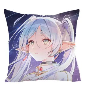 Anime Kissenhülle – Frieren Beyond Journey’s End Deko Kissenbezug, Hochwertiger Digitaldruck, Zierkissen für Sofa Bett und Gaming Zimmer, Otaku Deko & Geschenk für Anime Fans