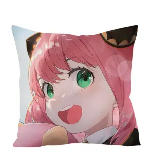 Anime Kissenhülle – SPY×FAMILY Deko Kissenbezug, Hochwertiger Digitaldruck, Zierkissen für Sofa Bett und Gaming Zimmer, Otaku Deko & Geschenk für Anime Fans