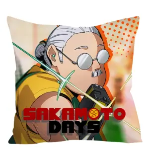Anime Kissenhülle – Sakamoto Days Deko Kissenbezug, Hochwertiger Digitaldruck, Zierkissen für Sofa Bett und Gaming Zimmer, Otaku Deko & Geschenk für Anime Fans