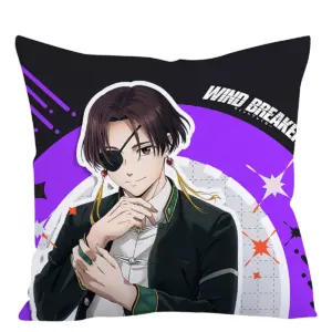 Anime Kissenhülle – Wind Breaker Deko Kissenbezug, Hochwertiger Digitaldruck, Zierkissen für Sofa Bett und Gaming Zimmer, Otaku Deko & Geschenk für Anime Fans